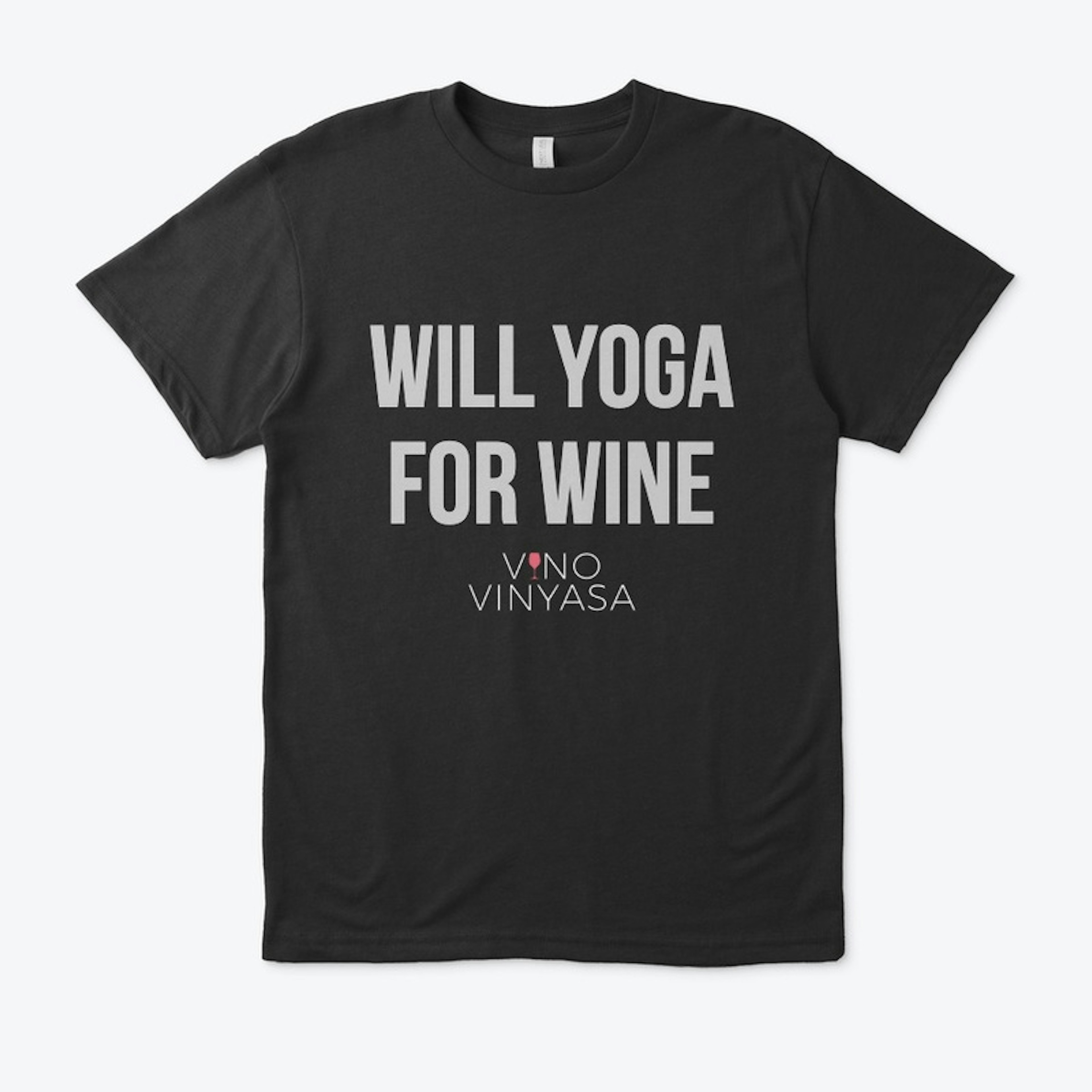 Will Yoga for Wine - Black
