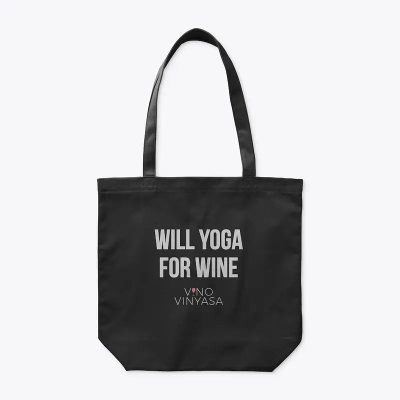 Will Yoga for Wine - Black